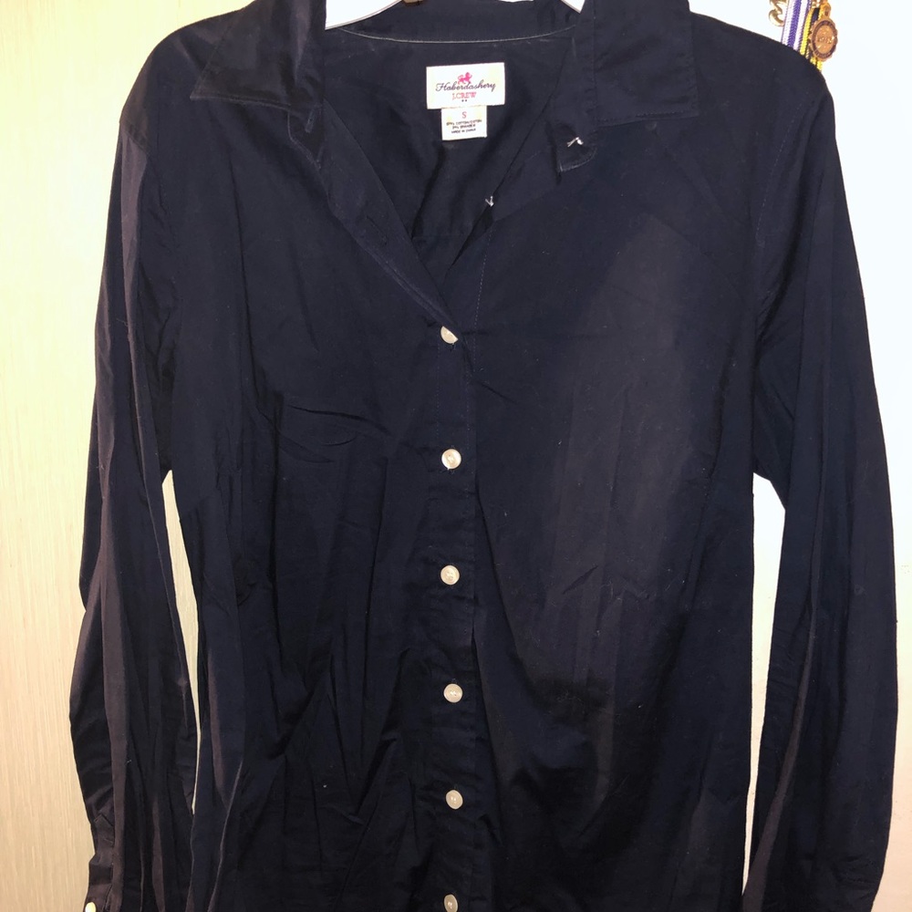 J. Crew Navy Blue women’s button up shirt